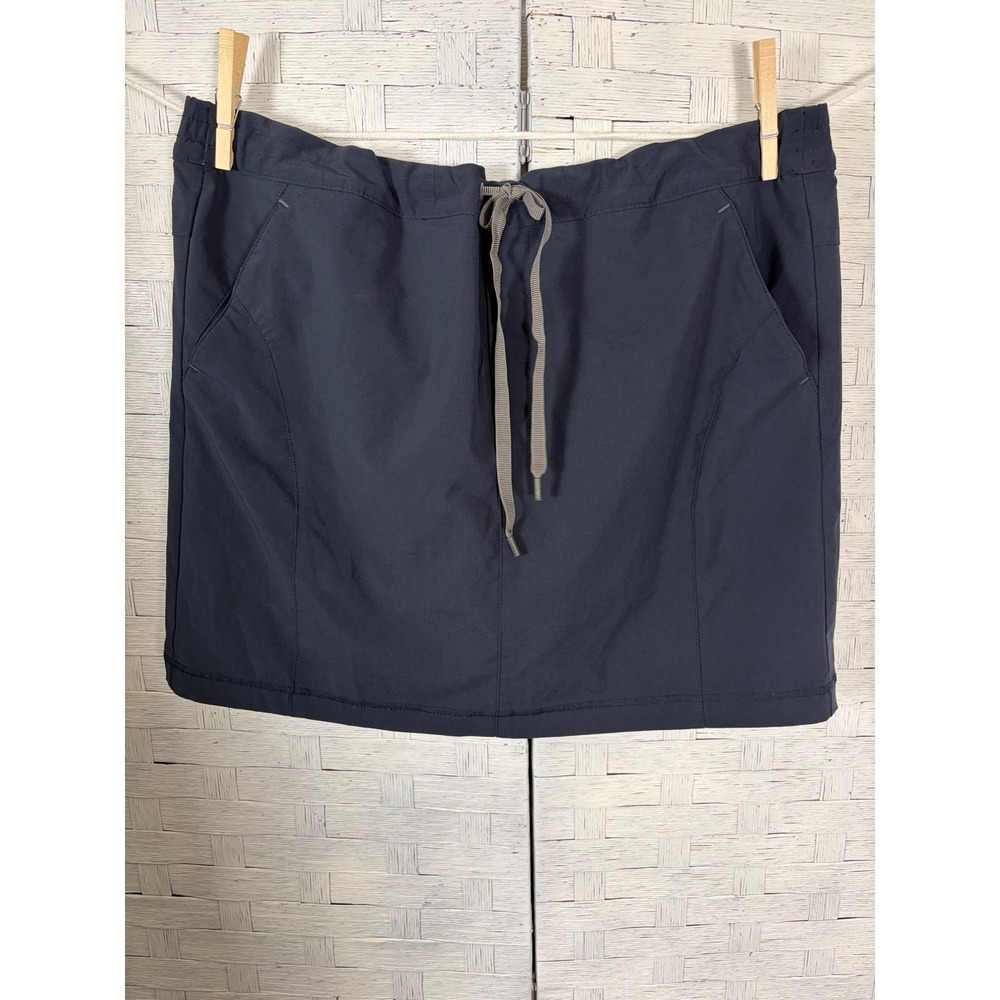 Eddie Bauer Women Skirt Travex Skort Large Navy Blue Hiking Athletic Travel